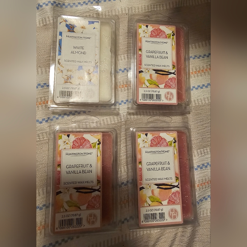 Huntington Home Wax Melts - White Almond and Grapefruit & Vanilla Bean Bundle